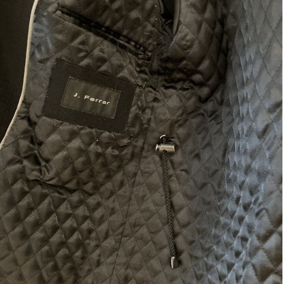 Wool blend coat for men with warm lining and double collar. - Picture 7 of 9